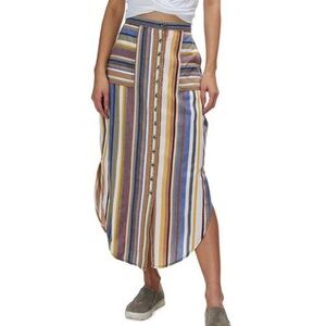 Kavu / Striped Multicolor cotton midi skirt